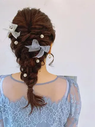 セミロング ヘアアレンジ 宮永 璃沙のヘアスタイル