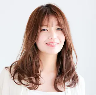 ミディアム 髪質改善カラー 清利あやなのヘアスタイル
