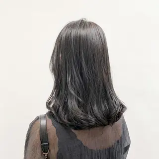 ミディアム カラー パーマ ヘアアレンジ ネイル マツエク・マツパ 韓国風ベージュ🤎 赤みなし🌿横浜🤎のヘアスタイル