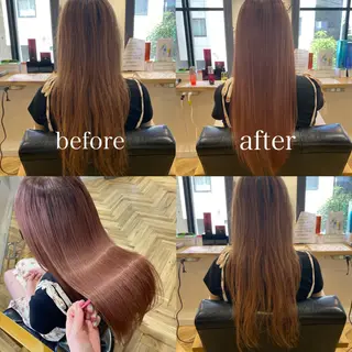 ロング カラー 艶カラー/韓国顔周り 🎀mamiのヘアスタイル