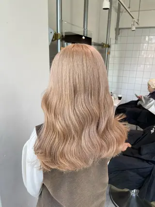 ロング カラー ヘアアレンジ トレンドモテカラー 🩷色落ちまで可愛くのヘアスタイル