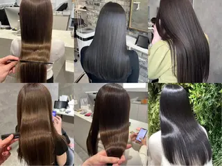 ロング カラー 上霜 菜月のヘアスタイル