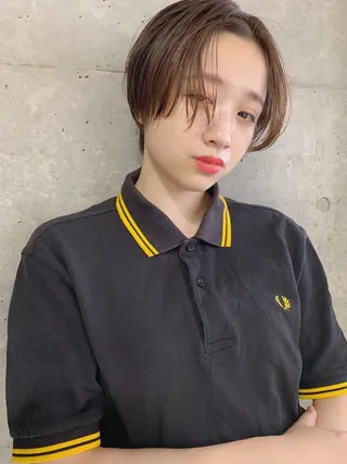 ショート カラー ボブパーマコテ巻き風 パーマNo1深江秀平のヘアスタイル