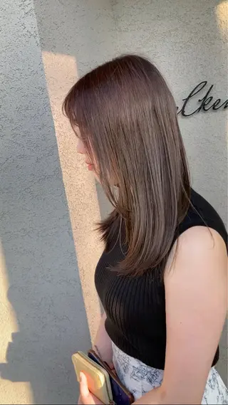 セミロング カラー maCken所属・松本　友佑 maCkenのヘアスタイル