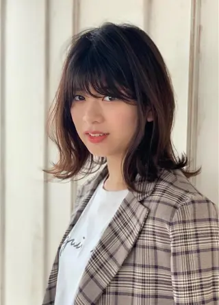 ミディアム カラー Sana / 韓国ヘア / カラーのヘアスタイル