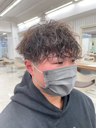 ショート カラー パーマ メンズ 【メンズ特化】 池田大成✂︎のヘアスタイル