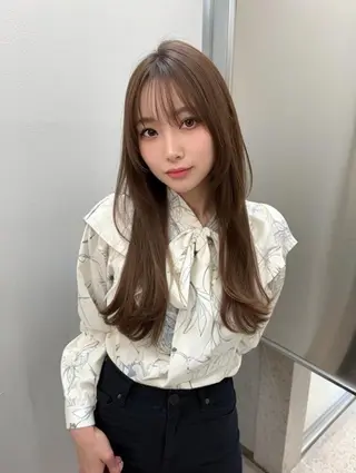 ロング カラー ヘアアレンジ 透明感爆モテカラー Hitoshiのヘアスタイル