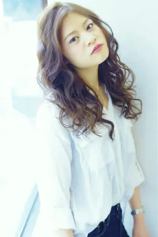 セミロング カラー パーマ 💎髪質改善💎 デザイナーshinのヘアスタイル