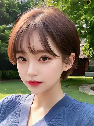 ショート ショートヘア くすみカラー、大場猛のヘアスタイル