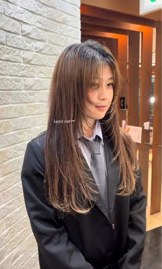 ロング 大野 桃果のヘアスタイル