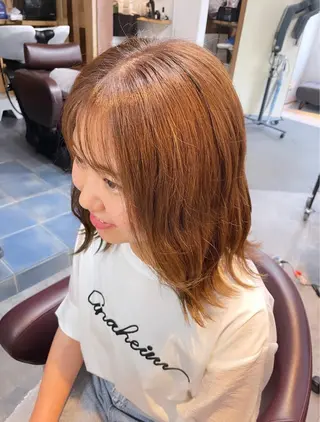 ミディアム カラー 絹村 健人のヘアスタイル