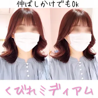 ミディアム 韓国くびれレイヤー 🇰🇷はづきのヘアスタイル