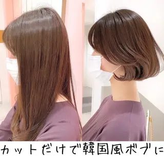 ミディアム 韓国くびれレイヤー 🇰🇷はづきのヘアスタイル