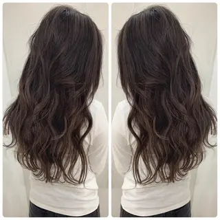 ロング カラー 京都大人女性ショート 徒歩1分/秋山のヘアスタイル