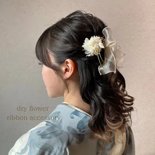 ミディアム ヘアアレンジ charm《銀座》 ヘアセット/縮毛矯正のヘアスタイル