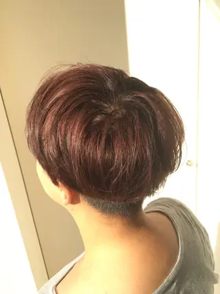 ショート カラー 髪質改善 頭身浴/ 中田のヘアスタイル