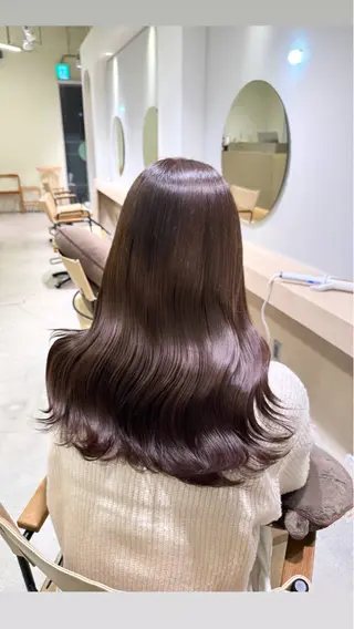 ロング ulu名古屋栄所属・落合しほ/韓国ヘア/ 髪質改善/縮毛矯正のヘアスタイル