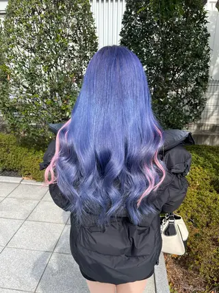 ロング カラー ヘアアレンジ 🩶【推しハイトーン 】yuzu🩶のヘアスタイル