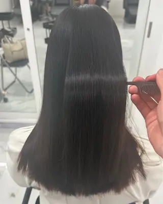 ロング りきと🦋河原町 縮毛矯正/艶カラーのヘアスタイル