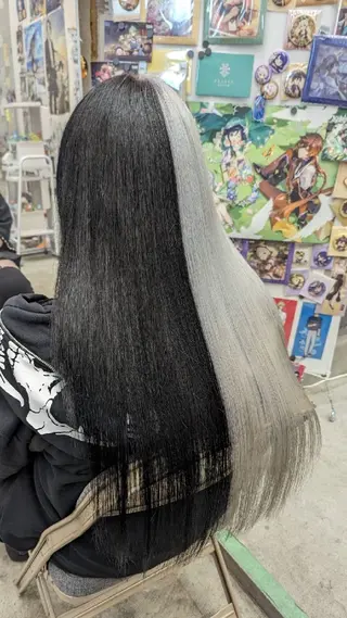 カラー ロング 推しカラー🦉にじさ んじカラー🌈🕒✨のヘアスタイル