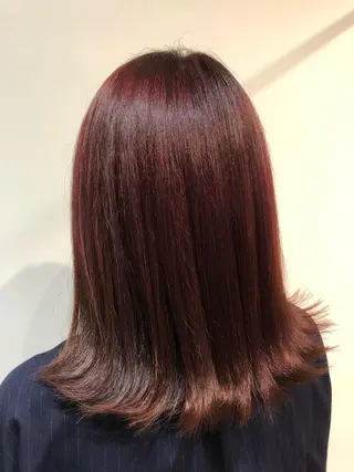 ミディアム カラー 青野 文香のヘアスタイル