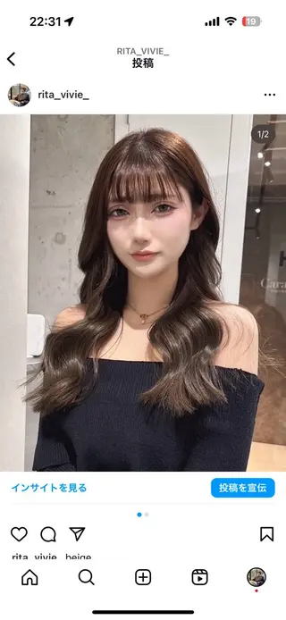 セミロング Rita/髪質改善 /透明感カラーのヘアスタイル