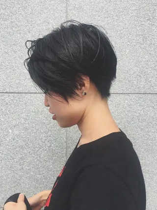 ショート カラー ヘアアレンジ 酒井 麻里のヘアスタイル