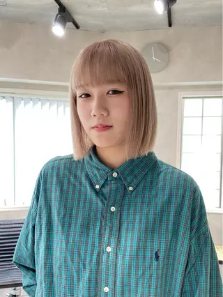 ショート カラー ダブルカラー ブリーチ/kaitoのヘアスタイル