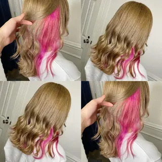 セミロング カラー ヘアアレンジ ブリーチ/ヘアケア 🪞TAKUMA🪞のヘアスタイル