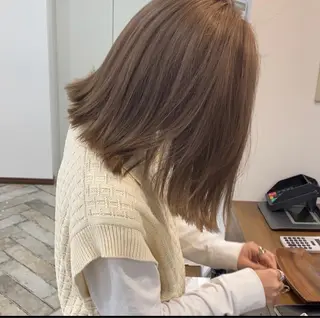 ミディアム カラー パーマ ヘアアレンジ メンズ キッズ ネイル マツエク・マツパ アイブロウ 透明感ワンカラー梅田 ダブルカラー/川上のヘアスタイル