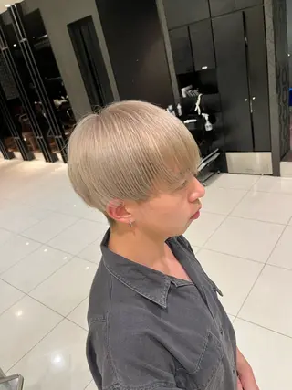 カラー メンズ ブリーチ/暖色カラー 宮城陽日のヘアスタイル