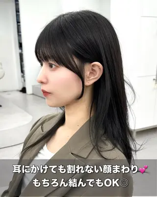 セミロング カラー メンズ 前髪顔まわりカット 🌈中村海聖のヘアスタイル