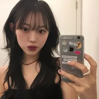 セミロング 韓国アンニュイ/ アミのヘアスタイル