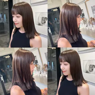 ミディアム カラー カジュアルを女っぽく 𝗮𝘆𝗮𝗰𝗼のヘアスタイル