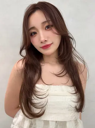 ロング 🔮韓国スタイル/艶 カラー/あやか🔮のヘアスタイル