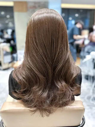 セミロング カラー 顔周り/くびれヘア 韓国ヘア💕風間るなのヘアスタイル