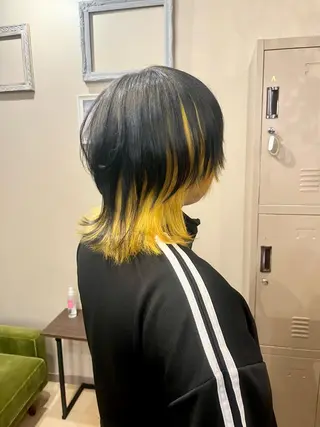 ミディアム カラー ヘアアレンジ S.BLOOM 川崎 翔哉のヘアスタイル