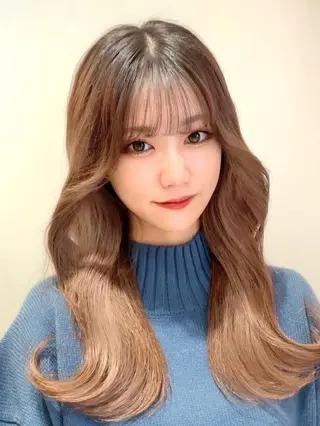 セミロング カラー 顔周り特化/韓国ヘア /レイヤー/吉野幸大のヘアスタイル