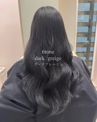 ロング カラー グレージュ/レイヤー ふうか　渋谷のヘアスタイル