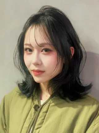 ミディアム カラー Pocket仙台 💚モエリのヘアスタイル