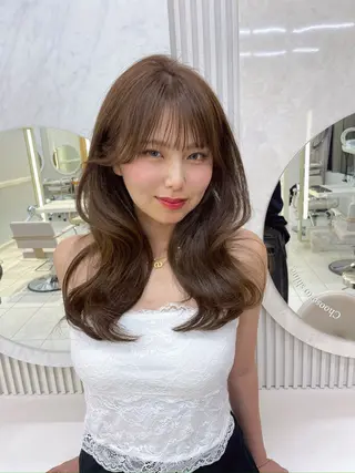 ロング 顔周り/透明感カラー /韓国ヘア/TAKUのヘアスタイル