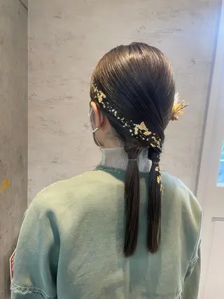 セミロング ヘアアレンジ 女性に人気♪ はやしほのかのヘアスタイル