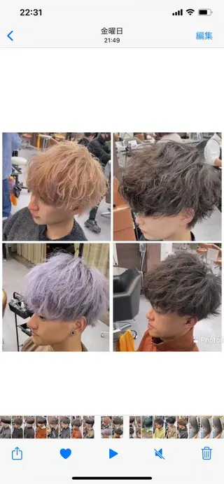 ショート カラー パーマ メンズ メンズサロン【owl 心斎橋】難波/アメ村のヘアスタイル