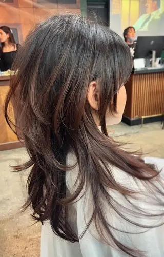 ロング カットモデル/韓国 レイヤー/SEIRAのヘアスタイル