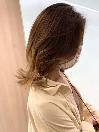 ミディアム カラー 似合わせカラー/艶 髪質改善/ヨシザキのヘアスタイル