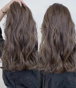 セミロング カラー _WHITE 高槻のヘアスタイル