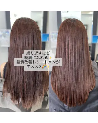 ミディアム YASU🍎CUT 赤系カラー/ヘアケアのヘアスタイル