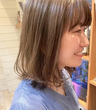 ミディアム カラー 渋谷/韓国風 西原直樹のヘアスタイル