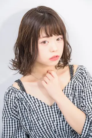 ミディアム カラー パーマ Maeda マエダのヘアスタイル