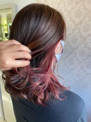 ミディアム カラー ヒヨシ ルナのヘアスタイル